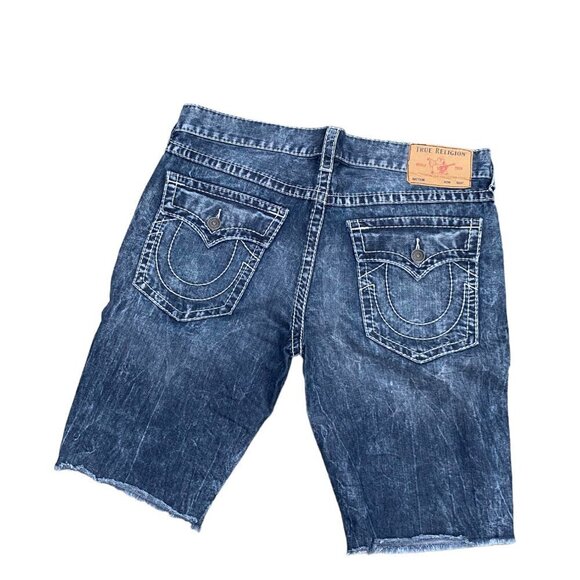 True Religion Jeans Shorts Size 36 RICKY Blue - Picture 4 of 5
